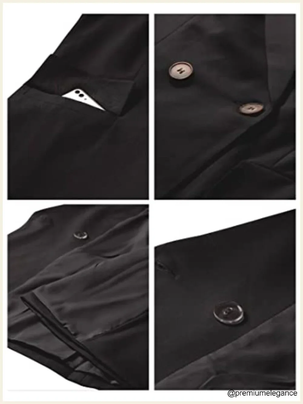 Women's Double Breasted Blazer with Flap Pockets - Office Ready